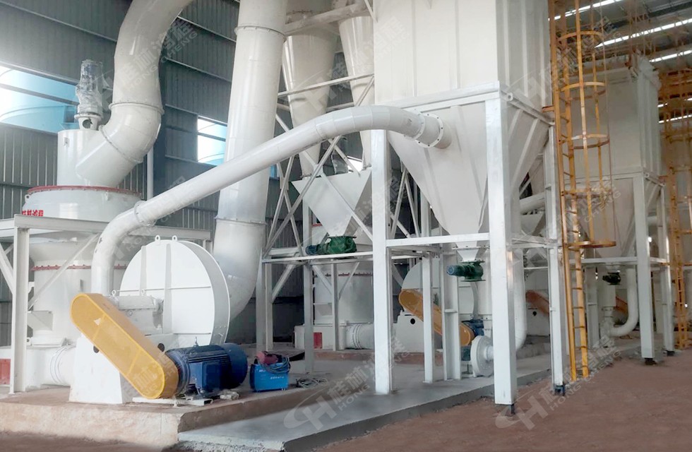 時產(chǎn)5噸的磨粉機hcq1500擺式磨粉機華某新材料投產(chǎn)