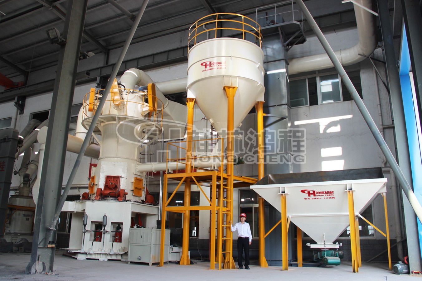 碳酸鈣生產線立磨全套磨粉機設備配置有那些,石灰石磨粉機，立磨，雷蒙磨，超細磨粉機